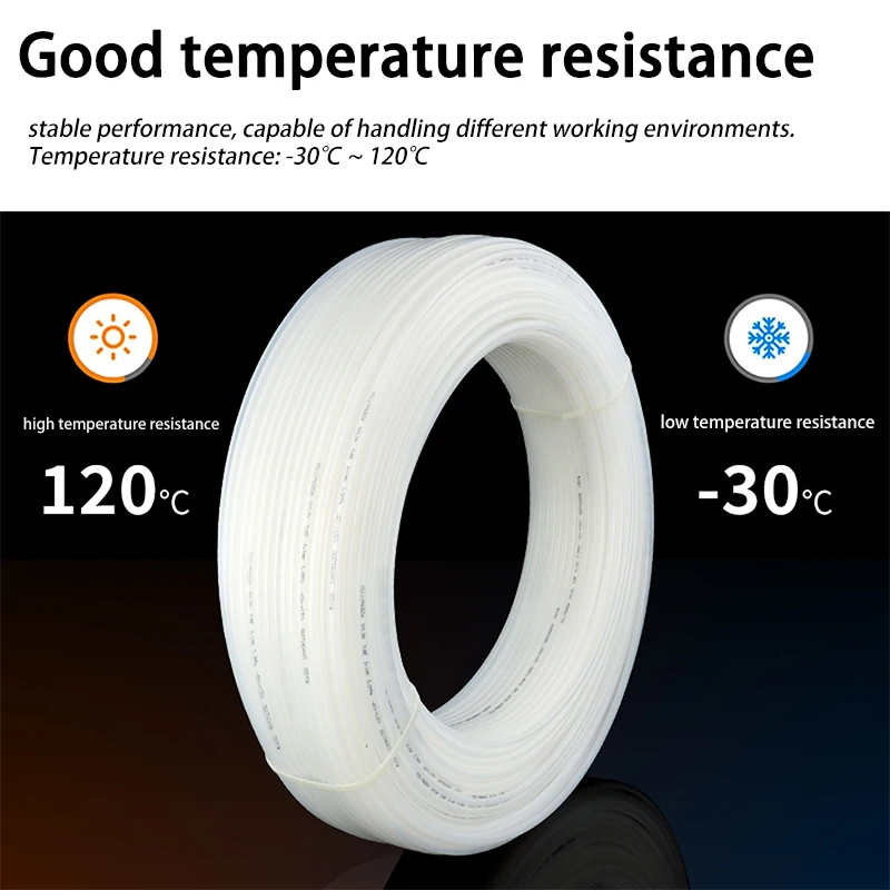 PA6 Nylon Pneumatic Hose 4-16mm Black Translucent Air Tubing Compressor High Pressure Air Line for Pneumatic Component Fitting view 5