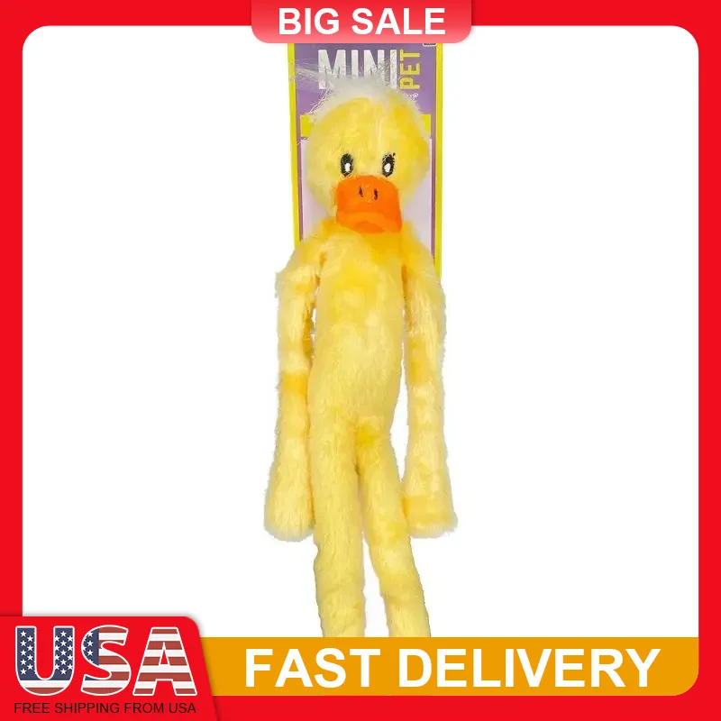 

Mini Duck Dog Toy 12 Inch Plush Squeaker Small Dogs Long Legs Tug of War Fetch Chew Play Soft Pet Supplies for Puppies and Pets