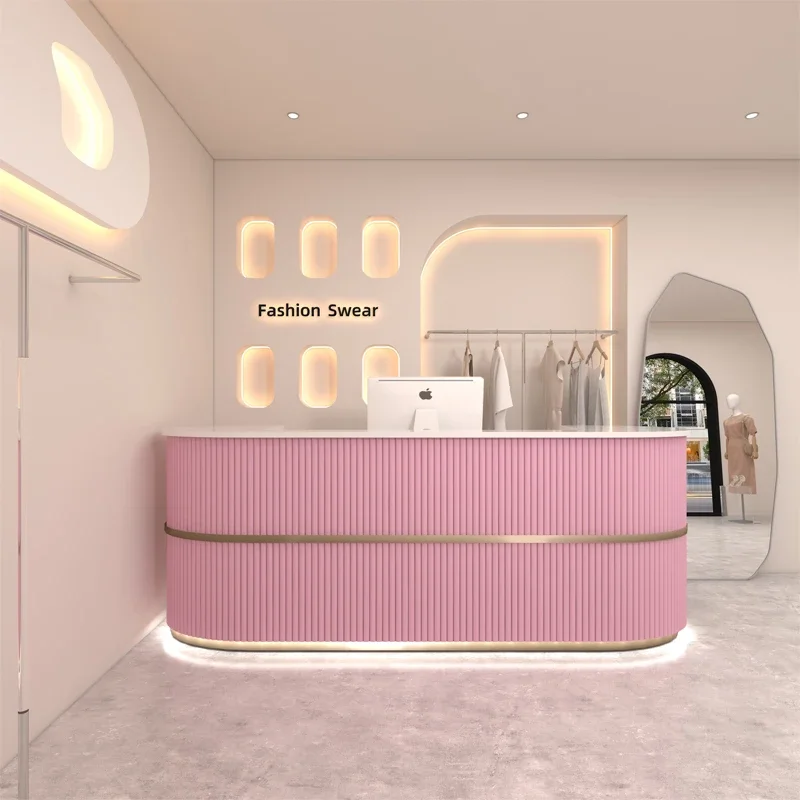 

Luxury Home Reception Desks Study Shop Salon Executive Wooden Office Checkout Reception Desks Front Mesa De Escritorio Furniture