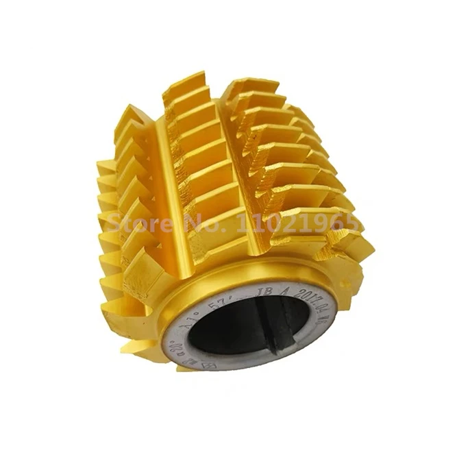 Gear Hobs Engrenagem Fresa Hss 6542 ° Pa20 Ouro Cor m1 M1.5 M1.25 M1.75 m2 M2.25 M2.5 M2.75 m3 M3.25 M3.5 m4 M4.5 m5 M5.5 m6