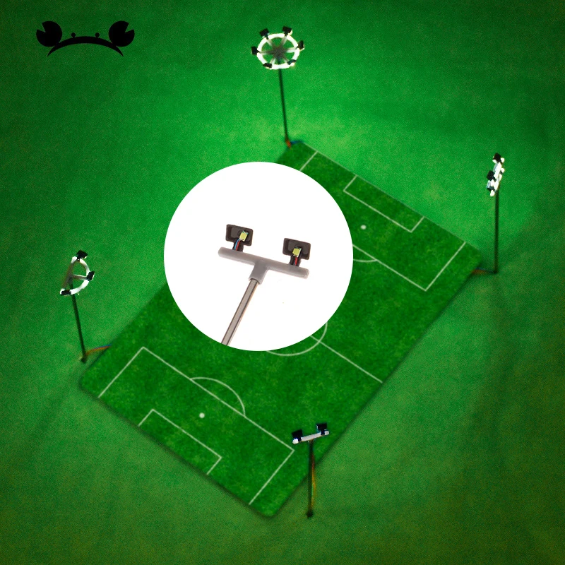 1Pc Ho Scale Model Lighting Tower 3V Led Overhead Light Model Street Lights Train/Garden/Playground/Stadium Layout