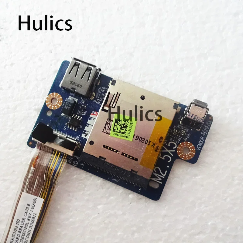 Hulics Used For Dell Studio 17 1747 1745 1749 Card Reader USB Port Board & Cable LS-5155P A09904 0NAT01