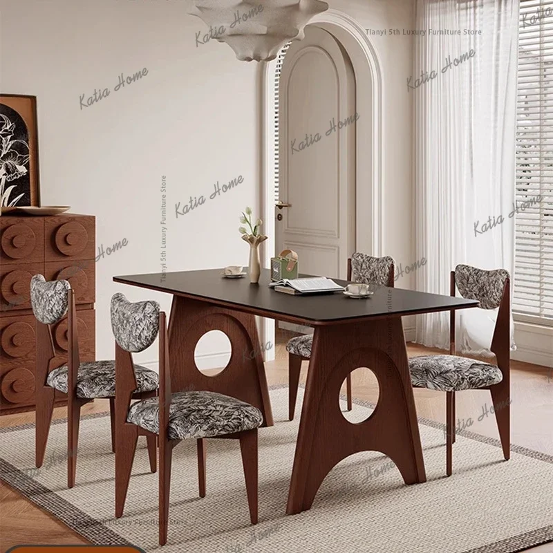 ld American Vintage Dining Table French Fashion Living Room Restaurant Dining Table Minimalist Home Furniture
