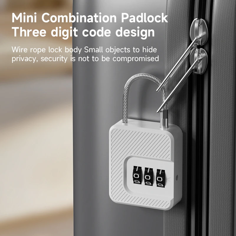 

KERUI 3 Digit Resettable Combination Padlock Luggage Case Padlock Box Black Lock Coded Lock School Gym Locker Sheds