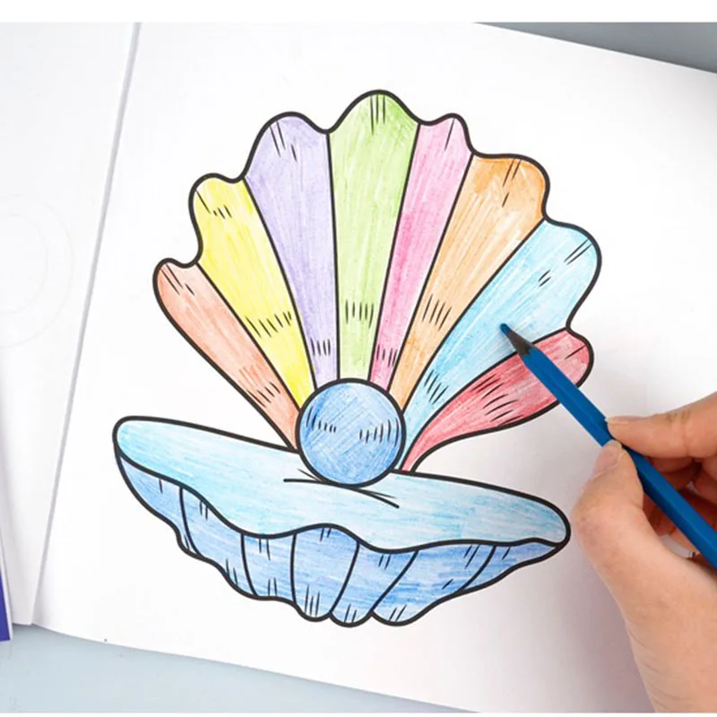 Creative Coloring Book Coloring Book 40 undersea world cartoon Doodle Coloring Book, birthday gift, Holiday gift
