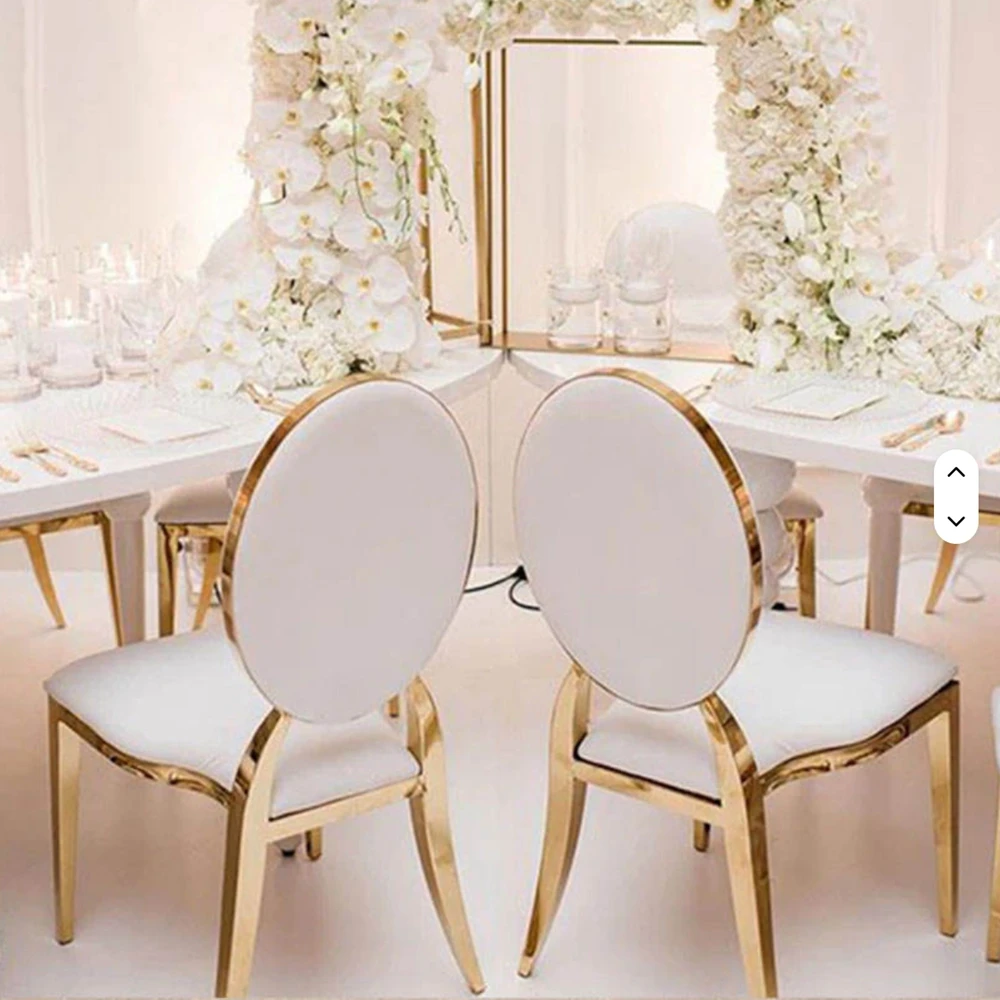 100pcs)f30 Stainless Steel Leg Lab Chrome Chairs Dining Leather French Frame Rocking Gold Chair