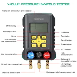 DUOYI DY522A Digital collettore Meter aria condizionata Vacuum Gauge per refrigerazione HVAC Vacuum Pressure Temperature Tester Set