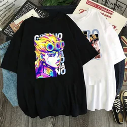 日本の「ジョジョの奇妙な冒険」のTシャツ,日本のマンガトップス,カジュアルな原宿ファッション,特大のTシャツ,直送