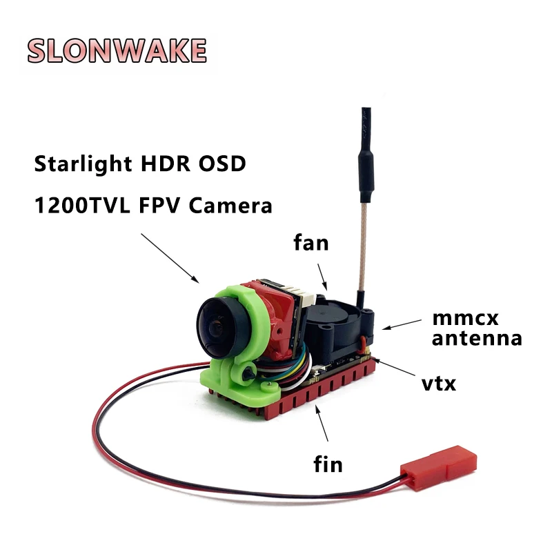 NEW 5.8G 1W FPV Wireless VTX Transmitter launcher with 1/1.8''  Starlight night vision HDR  1200TVL FPV Camera use for Drones