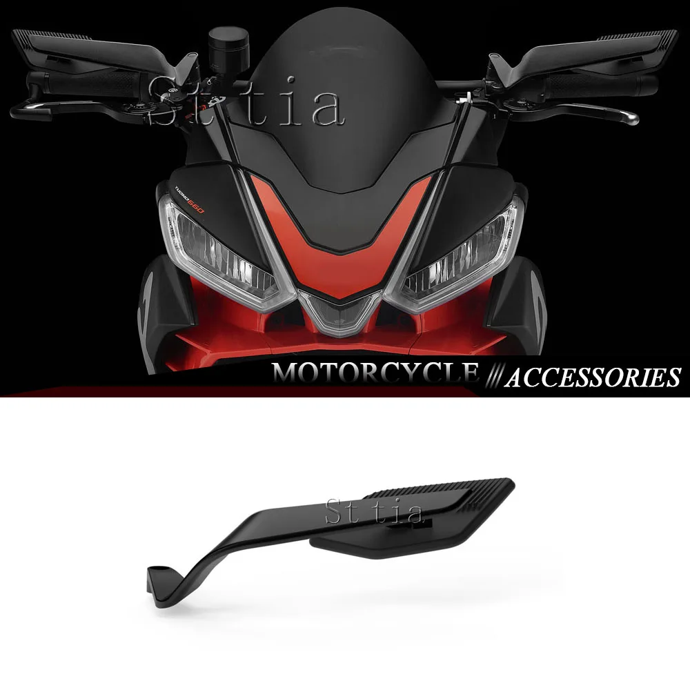 

New Wind Wing Mirrors For Aprilia Tuono 660 Factory Tuono 457 Tuono 1100 V4 RR Motorcycle Adjustable Aluminum Rearview Mirror