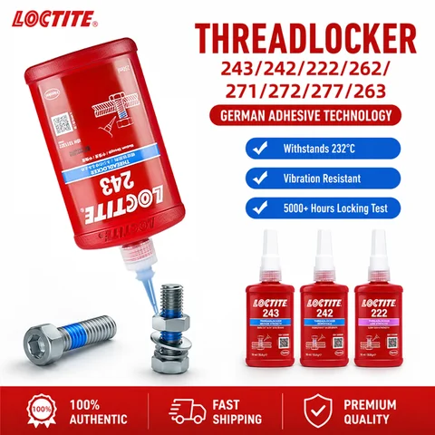 Original Loctite Glue 243 222 242 262 263 271 272 277 50ml Thread Locking Adhesive Anti-loosening Fastening High Strength