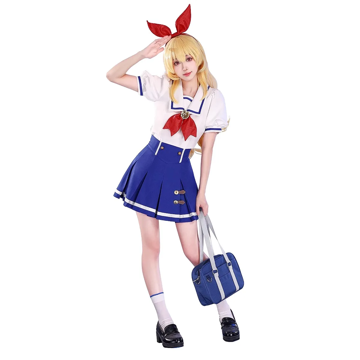 

Hoshimiya Ichigo/Kiriya Aoi Cosplay Anime Aikatsu! Costume Lovely Summer School Uniforms Skirt Suit Halloween Role Play Clothing