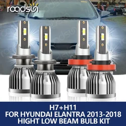 roadsun H7 H11 Bright 3570 CSP Chip 6000K 26000LM Dual Cooling System LED Lamp for HYUNDAI ELANTRA 2013 2014 2015 2016 2017 2018