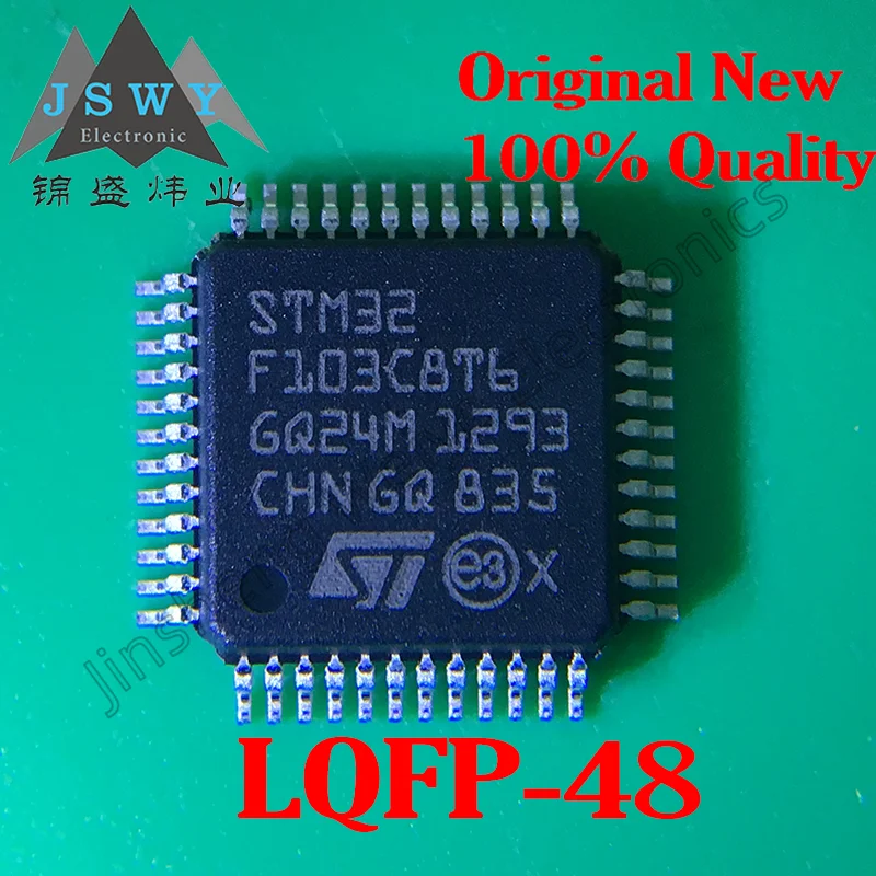 

(5/20 pcs) STM32F103C8T6 LQFP-48 microcontroller, 72MHz clock speed, 64KB Flash, 20KB RAM, brand new
