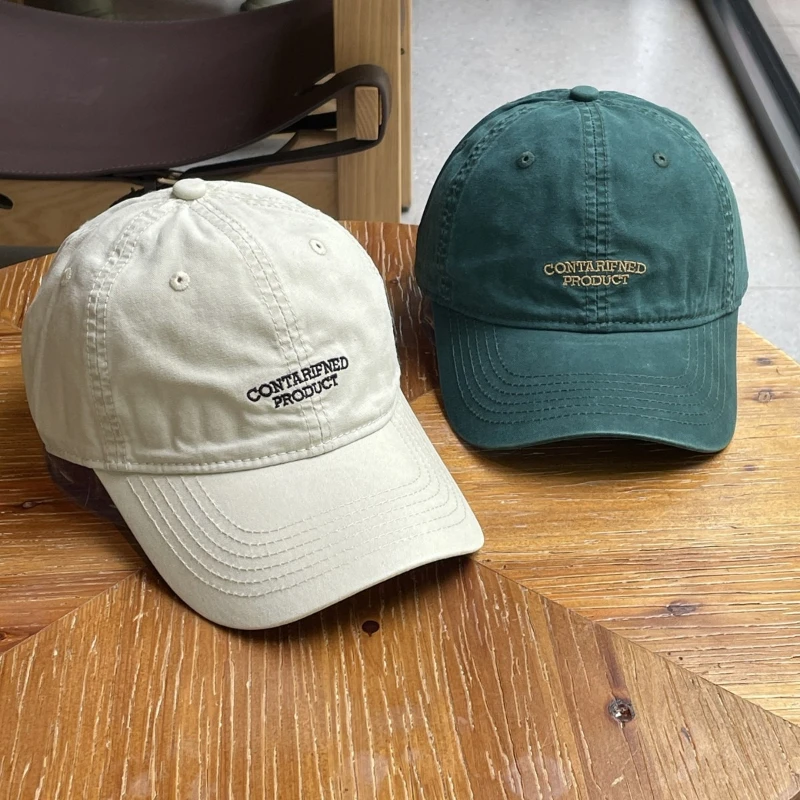 1pcs Simple Letter Embroidered Baseball Cap Soft Hat Couple Joker Leisure Outdoor Light Breathable Four Seasons Sun Visor