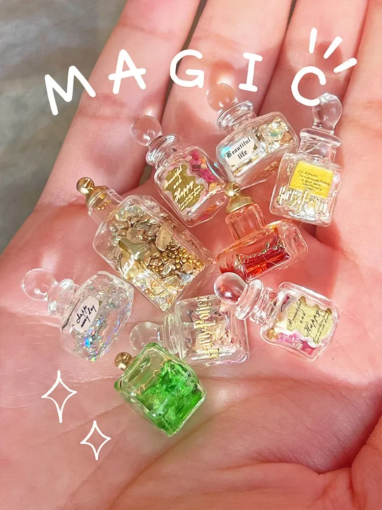 Doll House Magic Bottle Mini Lab Potion Bottle Miniature Magic Props Miniature Herbal Medicine Bottle Scene Model Decoration