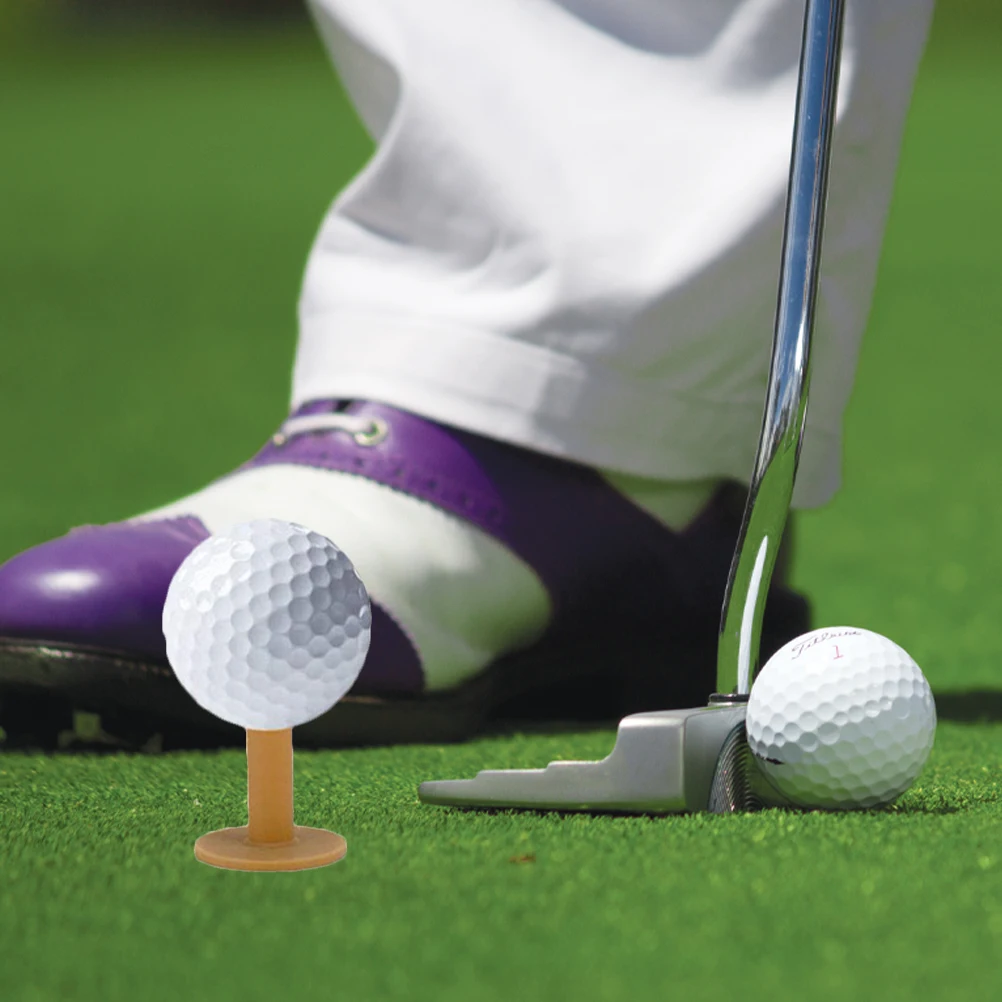 

20 Pcs Golf Ball Tee Durable Rubber Wear Resist Golfs Tees Lightweight Storage Professional Supplies Golf Equipment