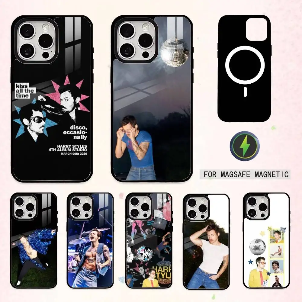 

SINGER H-Harry Styles Phone Case For iPhone17,16,15,14,13,12,11 Plus,Pro Max Magnetic For Magsafe Wireless Charging