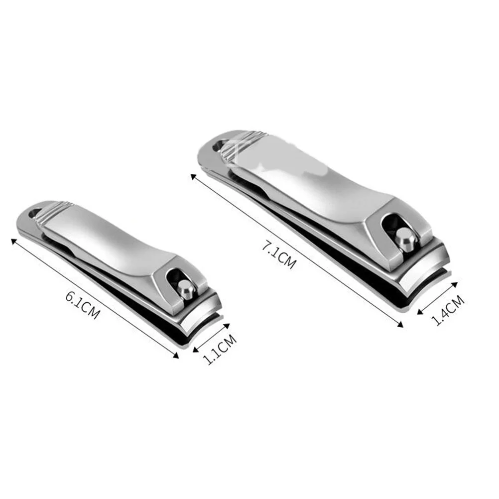 2Pcs Nail Clipper Stainless Steel Manicure Set Perfect Handy Beauty Kit for Women Men Daily Life Gift Idea