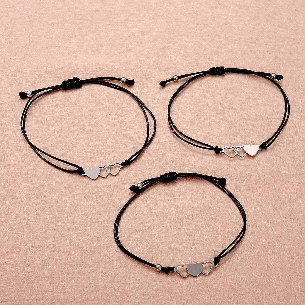 Cheaper S​tainless Steel Pendant Bracelet for Femme Adjustable Leather Rope Beading Bracelets Jewelry Charm Supplier