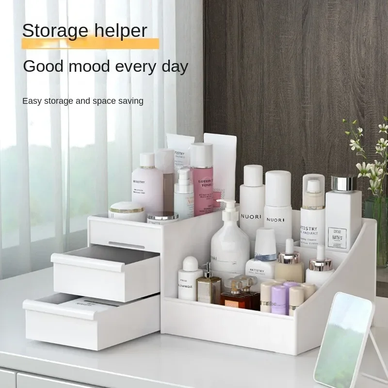 Skin Care Products Desktop Dormitory Desk Dressing Table Facial Mask Lipstick Shelf Save space Drawer-type Cosmetics Storage Box