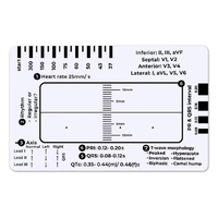 ECG 7 Step Ruler Pocket-Sized EKG Measuring Card Transparent 7 Step Ruler for ECG/EKG Interpretation