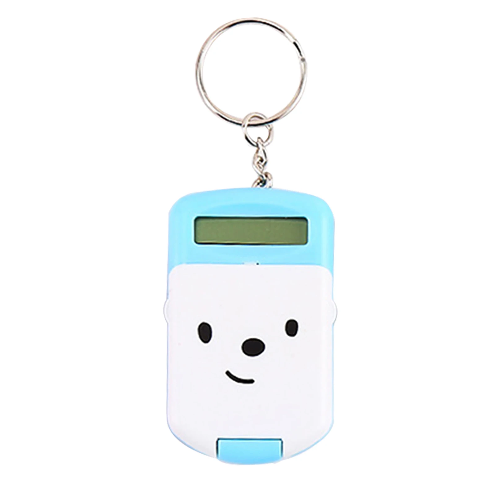 Mini Calculator Cute Cartoon with Keychain 8 Digits Display Portable Pocket Size Calculator for Children Students School