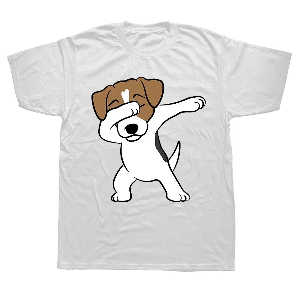 Short Sleeve Cotton Tshirt Printed Funny Dogs Unisex Tees Top Loose Fit Clothes Anatomy of A Jack Russell Terrier T-Shirt Sleeve