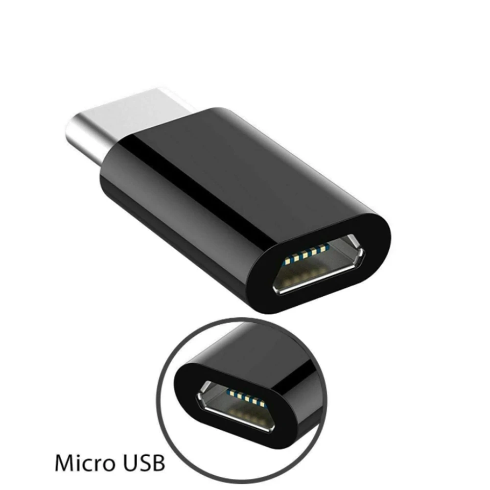 Adaptador micro-usb a USB C, adaptador de carga Mini a tipo C, Conector de conversión Usb tipo C con resistencia