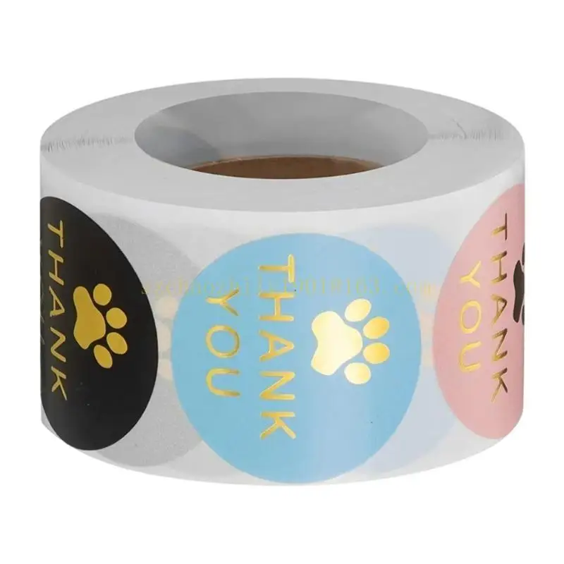 Chó 62KA Nhãn in cảm ơn nhãn dán nhãn dán trang trí cho bao bì