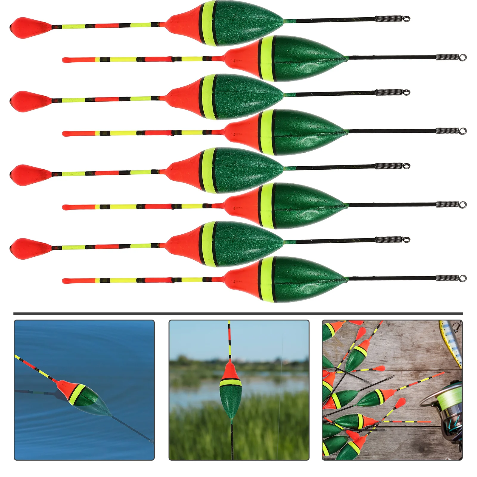 20 Pcs Float Fishing Carp Floats Pole Accessories Tackles Angling Buoy Sprung