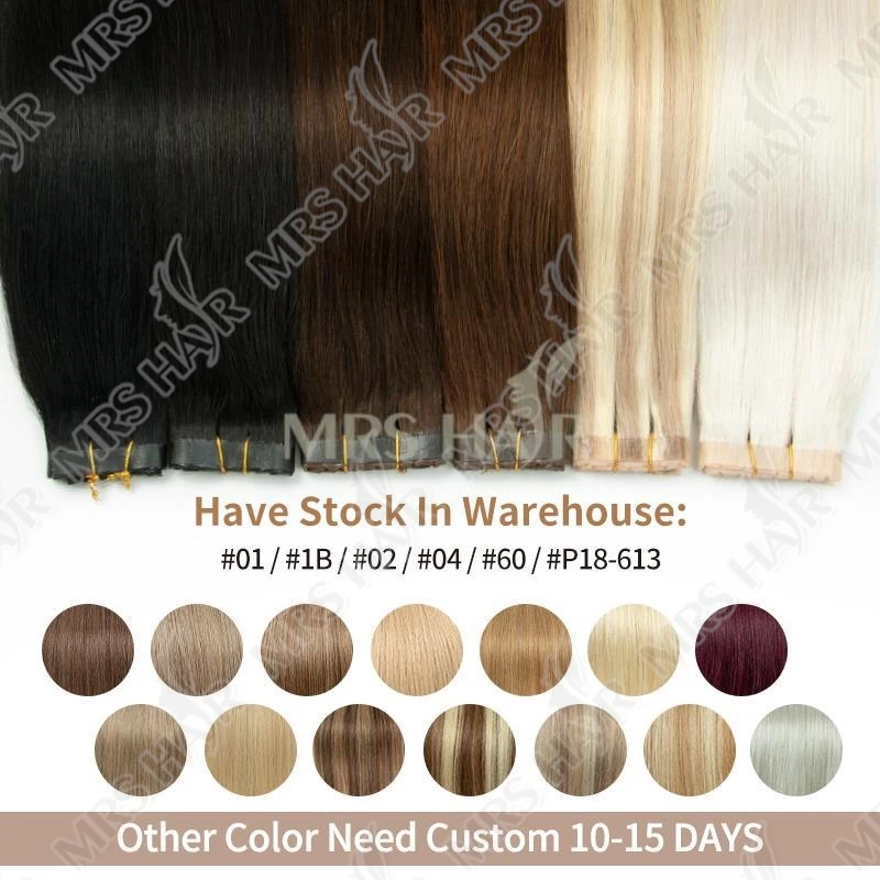 Estensioni dei capelli di trama con foro XO a doppio iniezione Cuticola Remy PU piatta Doppia linguette 25 cm Trama PU 40/50 g/pacco Estensioni dei capelli invisibili in PU