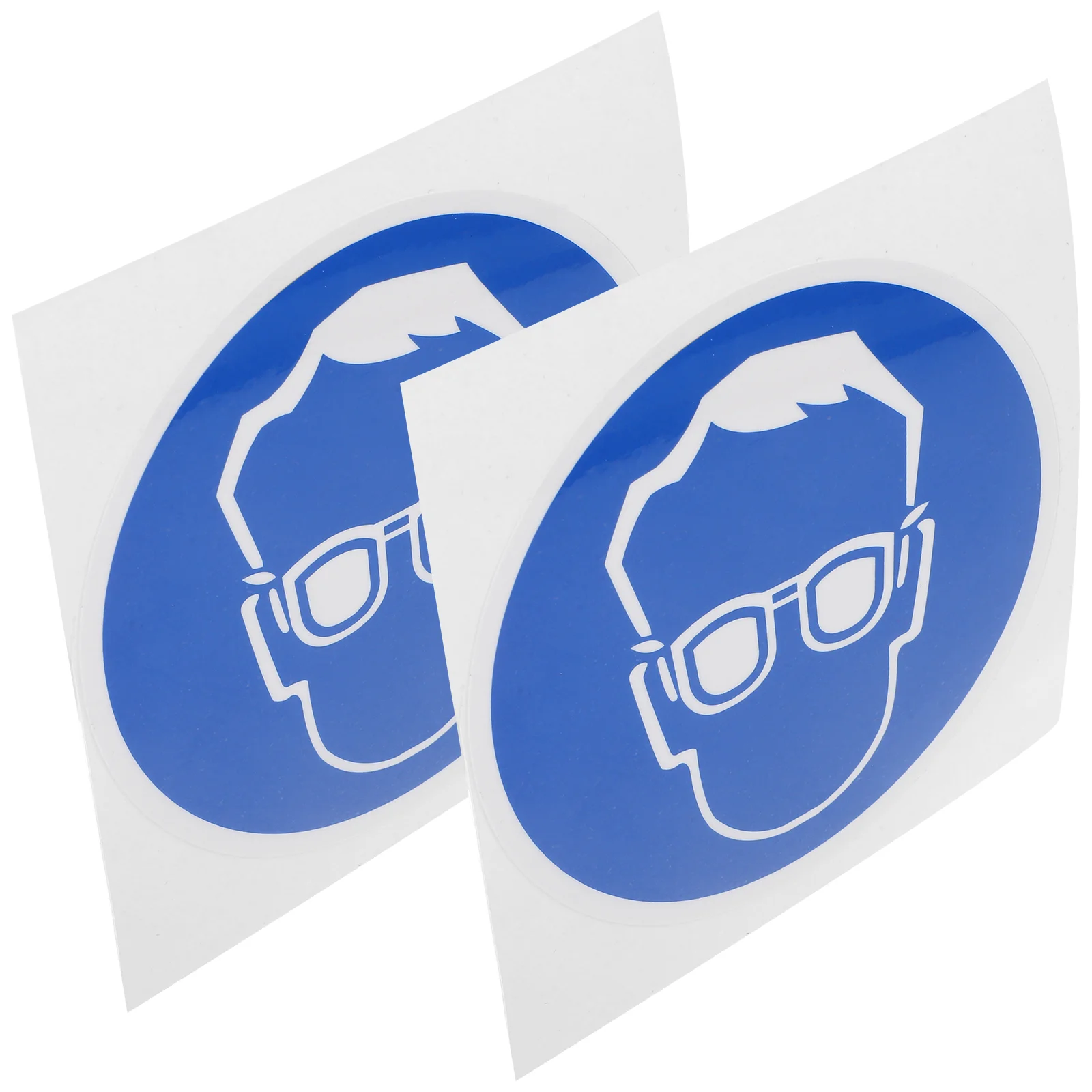 2 Pcs Wear Glasses Logo Adhesive Protective Goggles Label Decal Protection Sticker Pp Synthetic Paper Material Stickers