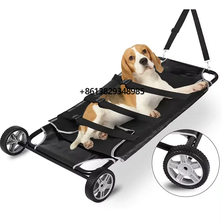 USMILEPET Hot Sales 2 Wheels Dog Rescue Trolley Cart Animal Stretcher Pet Transport Trolley Animal for Dog Cat