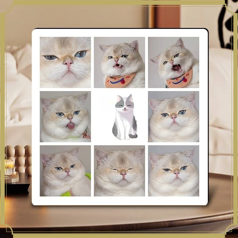 Customized Pet Commemorative Gifts, Cat and Dog Photo Frames, Developed Photos, Crystal Table Photos.