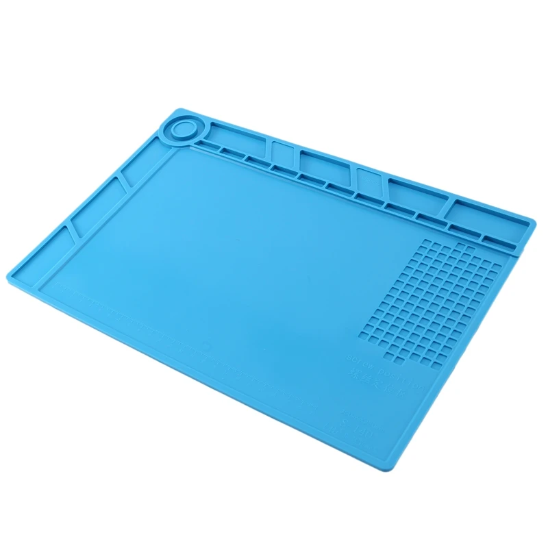 S-140 Magnetic Insulation Silicone Soldering Mat Magnetic Repair Mat, Heat Resistant Work Mat 932°F For Repair Electronics