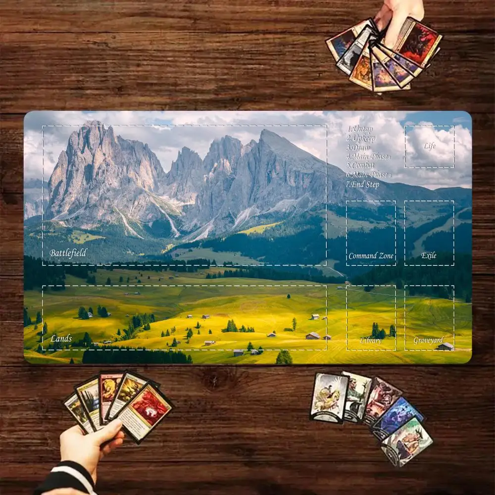 

Magic card battle Gaming Mat Spectacular natural scenery magic playmat Rubber anti-slip mouse pad suitable for work and game