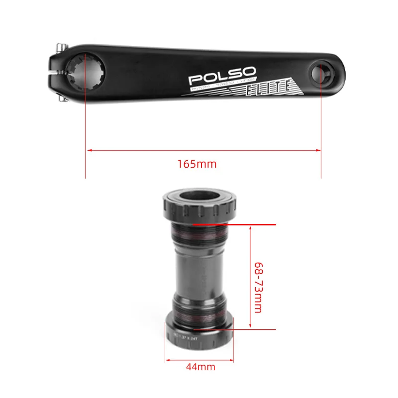 パーツ Paul  flash Crank 48T 165mm POLSO Fixed Gear Bike Hollow Crankset 49T 165mm 144BCD Chainwheel