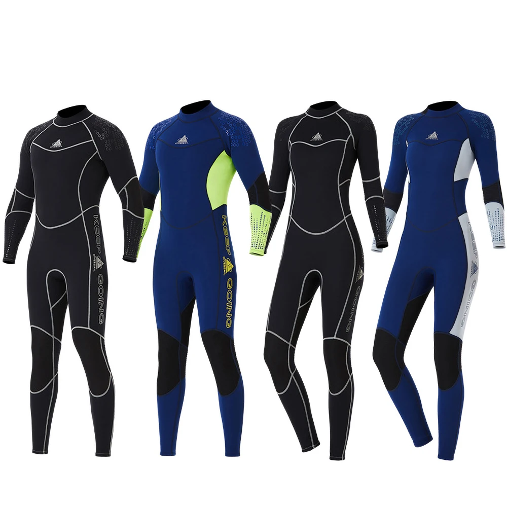 Men Women New Professional Diving Suit Cold Proof Warm 3mm Neoprene Wet Suit With Fleece Thick  Wading Swimming Surfing Wetsuit