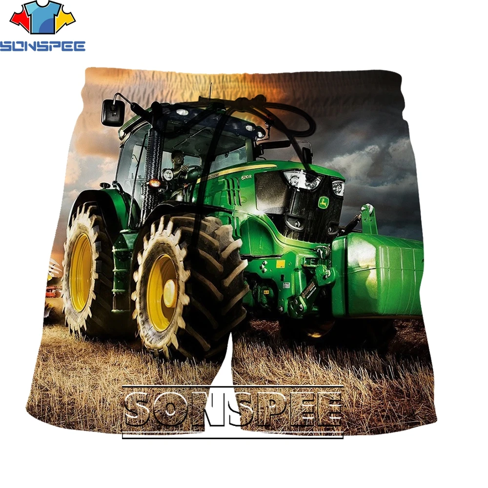 SONSPEE Power Car Machine Tractor Shirt 3D Printing Men Women Funny Punk Harajuku Man Tshirt Oversize Clothing Kids Tshirts Top