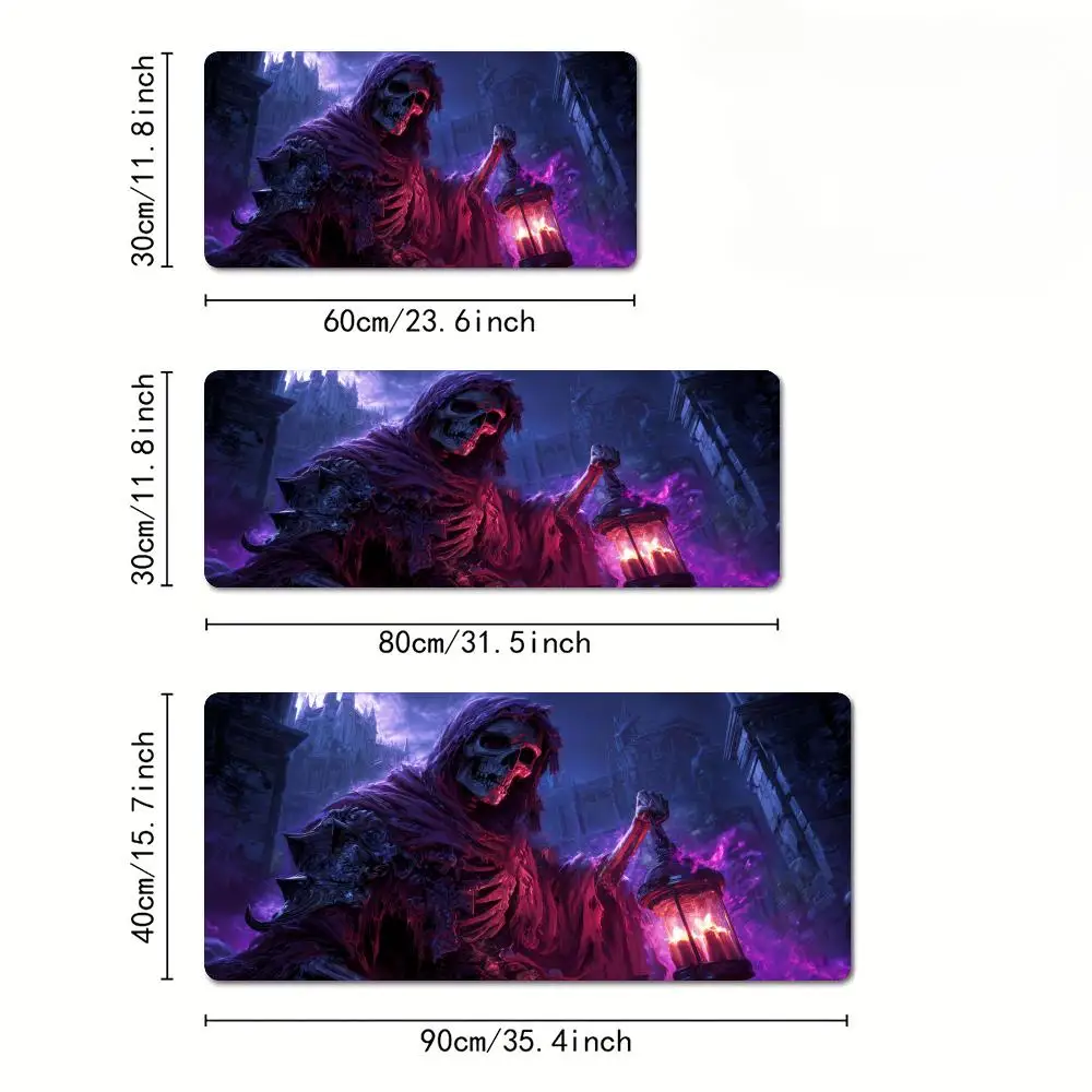 Alas Mouse Desain Dewa Kematian Fantasi Alas Meja Alas Gaming Karet Anti Selip Aksesori Meja Tahan Lama Alas Keyboard Desktop Alas Maus
