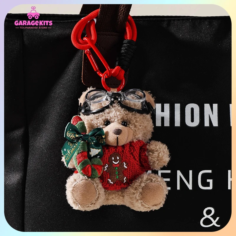 

Новый рождественский маленький бурый медвежонок, плюшевая кукла, брелок с орнаментом, отлично подходит для девочек, праздничный подарок, украшение, подарок, игрушка, подвеска на рюкзак