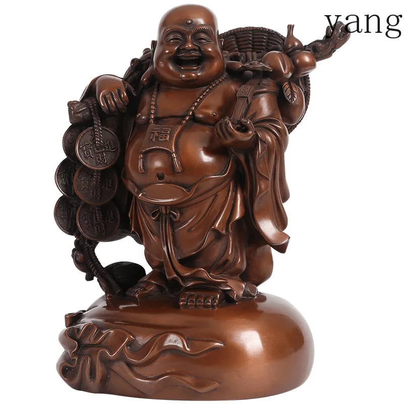 CX Copper Maitreya Buddha Ornament Smiley Belly Buddha Home Crafts