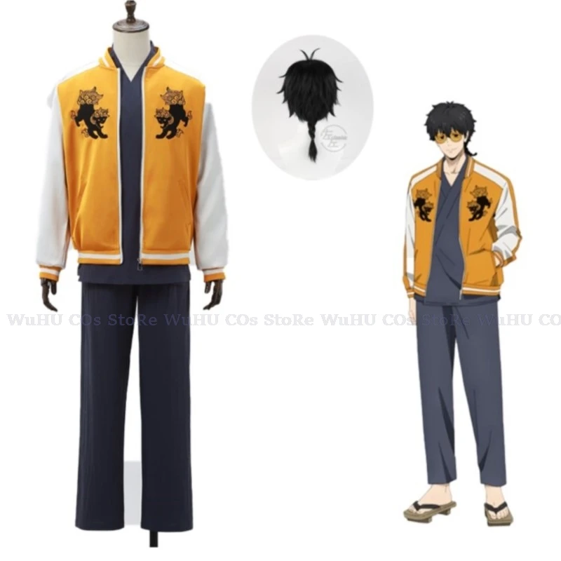 Anime WIND BREAKER Shishitoren Jo Togame Cosplay Costume Wig Gold Color Coat Pants Uniforms Halloween Party Team Suit 2024