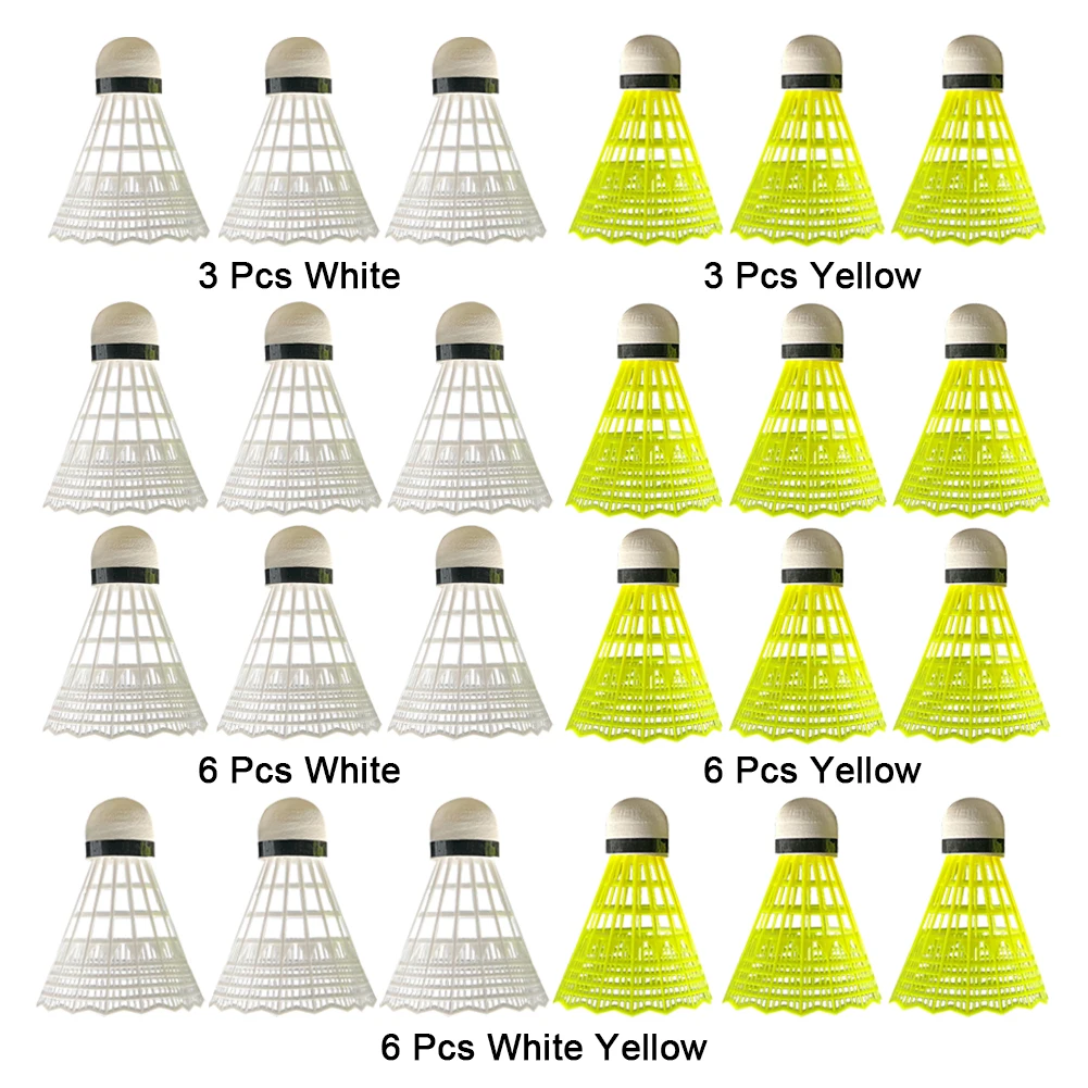 

3/6 Pcs High Speed Badminton Birdies Great Stability Badminton Ball Nylon Badminton for Sports Activities for Beginner Practice