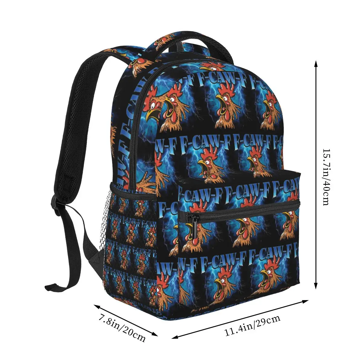 Funny Summer F Caw F Chicken Backpack Student Boys Girls BookBag Kids School Bag Computer Shoulder Bags for Men Women