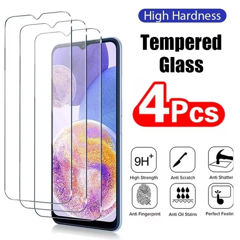 4 Pack For Samsung Galaxy A34 5G Screen Protector Tempered Glass 9H Anti Scratch HD Clear Bubble Free Designed for Device