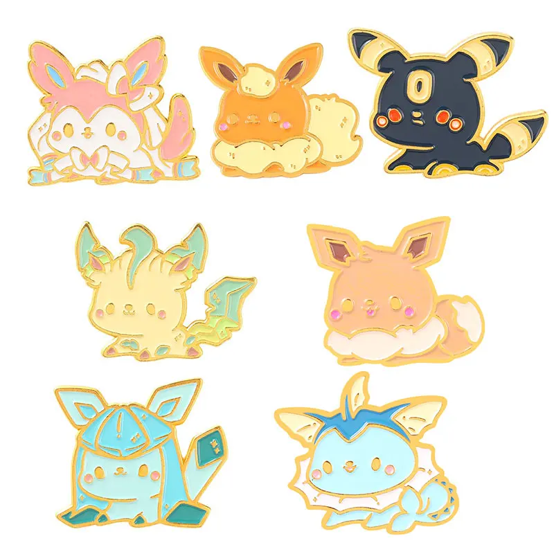 Anime Pokemon Enamel Pins Collect Kawaii Spirit Pikachu Metal Cartoon Brooch Backpack Hat Bag Collar Lapel Badges