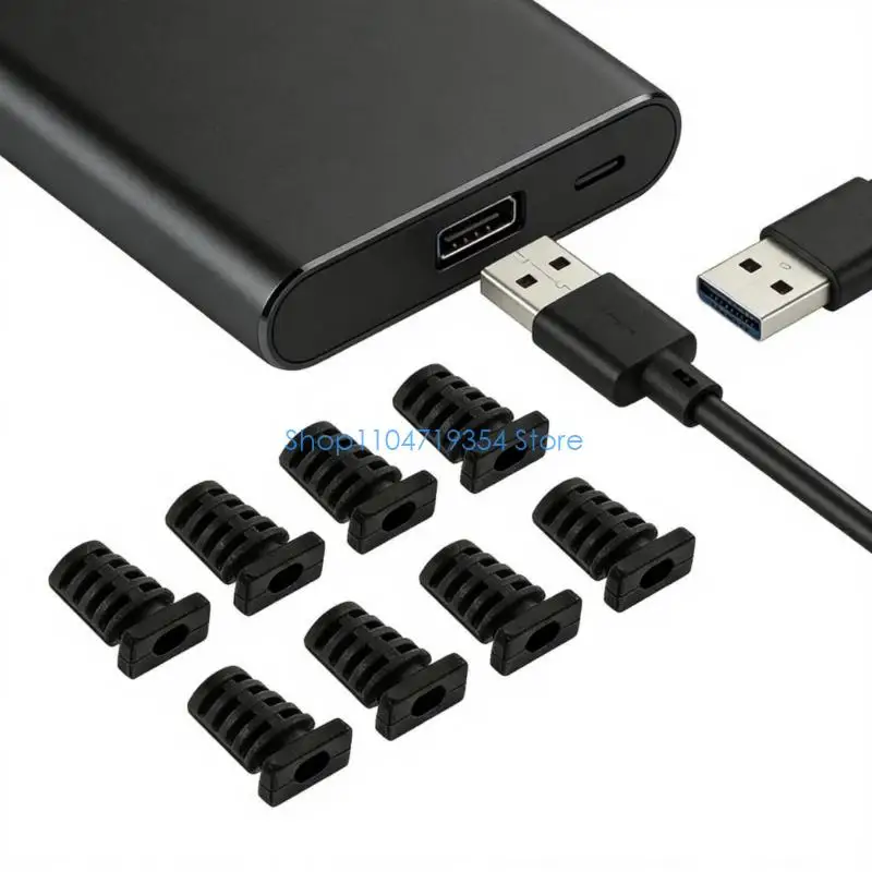 0XLD Resilient Wire Management Clip Guards 3MM Cable Against Bending Stress for Daily