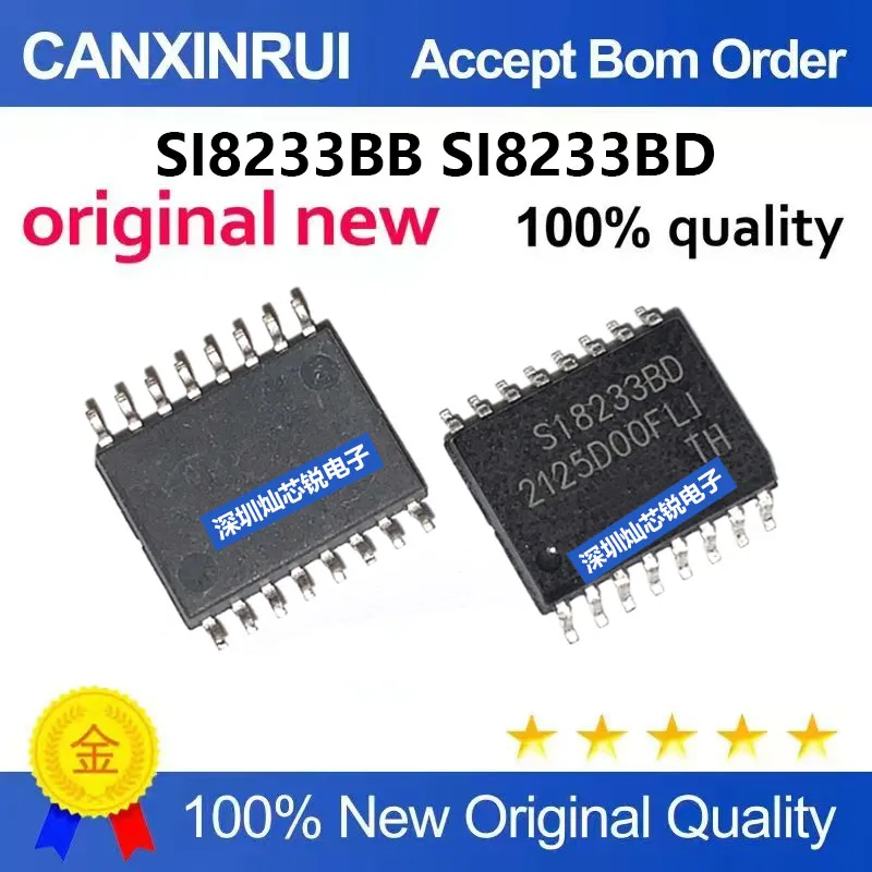 (5pieces)Brand New Original SI8233 SI8233BB SI8233BD SMD SOP16 Wide Body Isolation IC